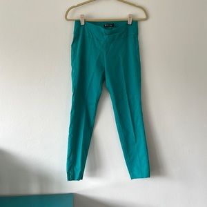 Teal ankle length pants